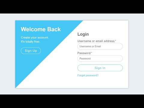 Login form Design Using Html Css only | Sign In Form Using Html Css | Coding With Nick