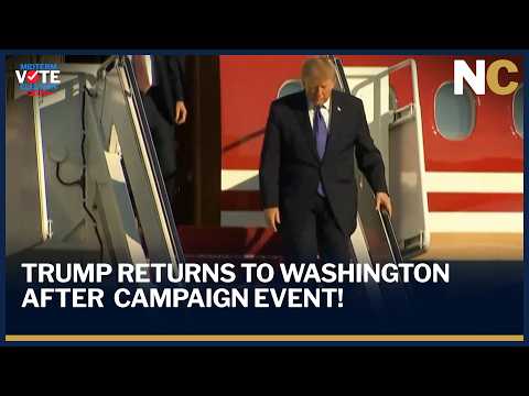 Donald Trump Arrives in Washington After Midterm Campaign Event in South Carolina | AC1Z
