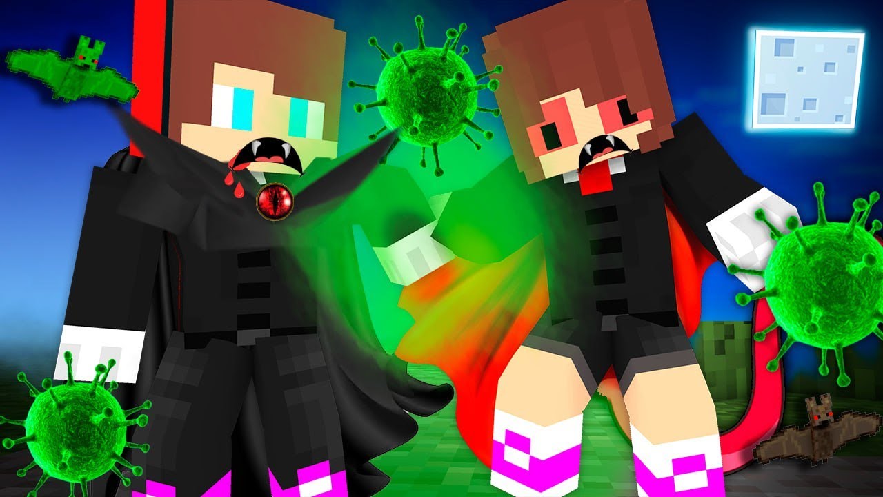 MAIZEN: ВИРУС ВАМПИР внутри Джей-Джея и оборотня Майки в анимации Minecraft