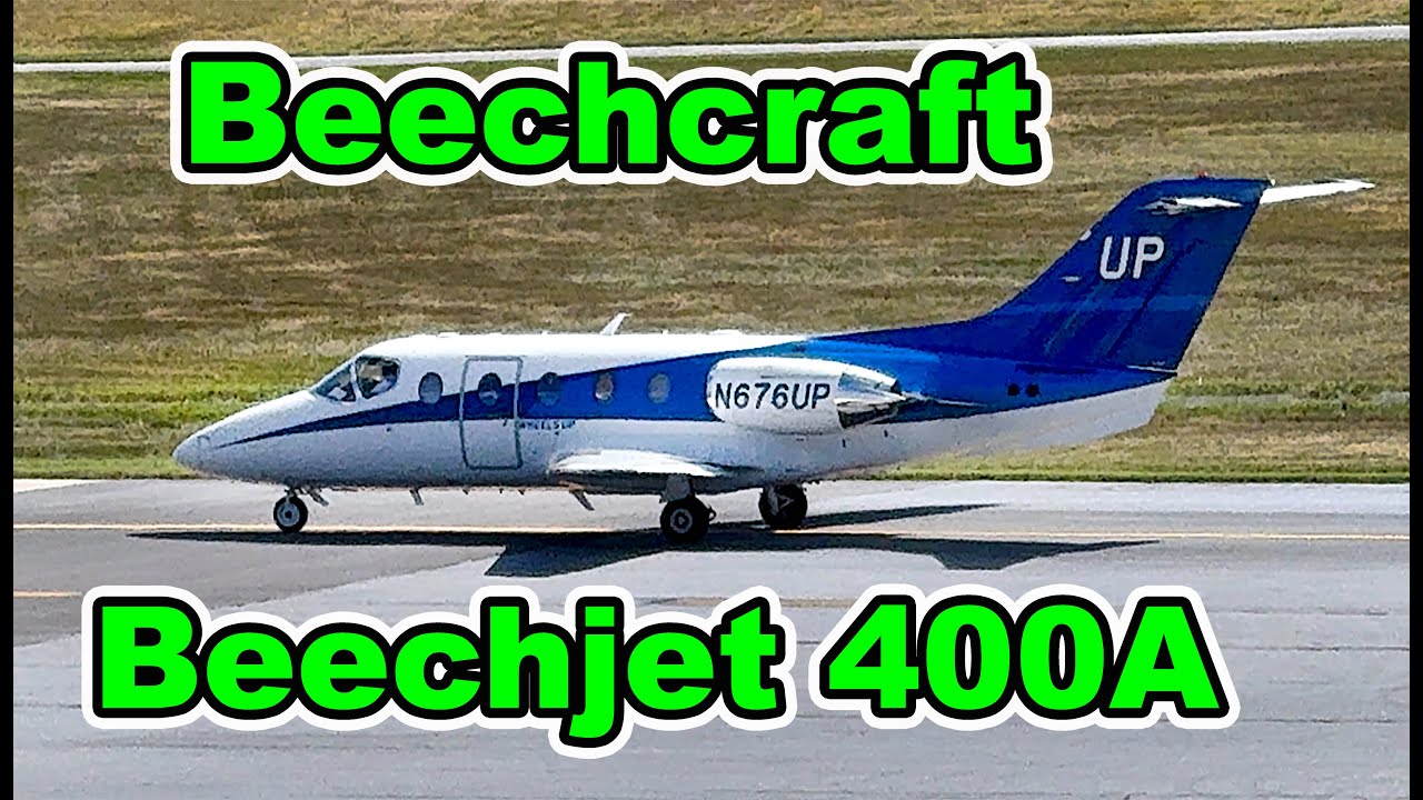 Hawker Beechcraft Beechjet 400A Jet- Taxi & Take off at MDT Harrisburg International Airport