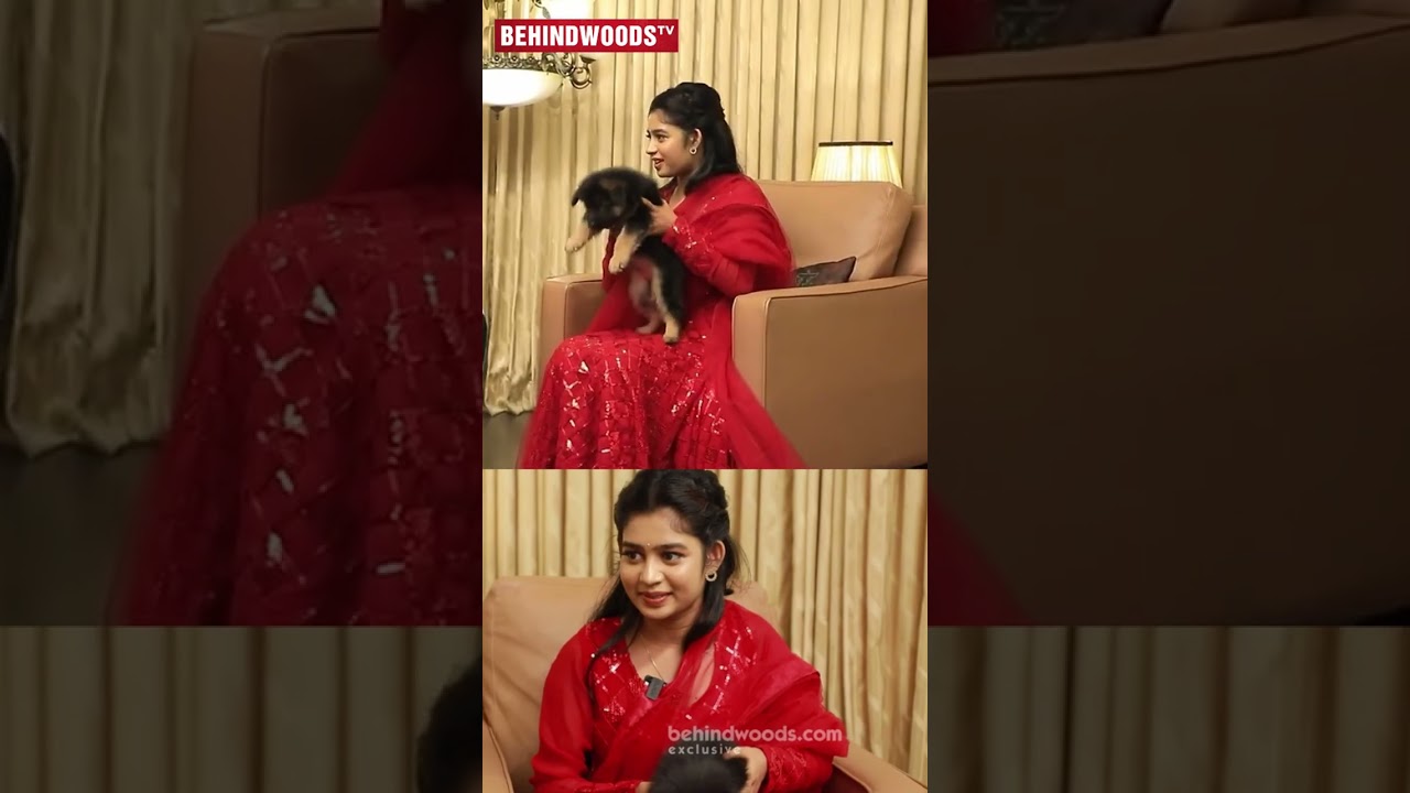🥰JANANY-யை கொஞ்சிய 🐶நாய் KUTTY 🤩CUTE VIDEO #janany #trending #cutedog #shorts