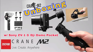 ZHIYUN CRANE M2 Unboxing | Sample Video with Sony ZV-1 vs Dji Osmo Pocket