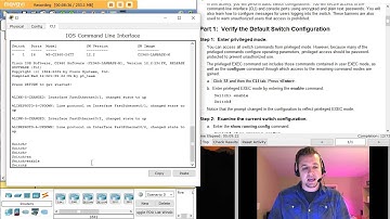 2.2.3.3 Packet Tracer - Configuring Initial Switch Settings