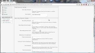 Authorize.net for WordPress Subscription Management Profile