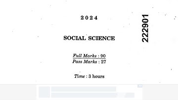 ASSEB HSLC 2024|Social  Science  previous year Question paper with MCQs