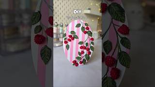 DIY Raspberry Wall Decor 🍓 Easy Homedecor #shorts #diy #craft #homedecor #craftideas #handmade #art
