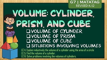 VOLUME OF SOLID FIGURE: Cylinder, Prisms and Cube | Grade 7 - Quarter 2 | MATATAG [TAGALOG MATH]