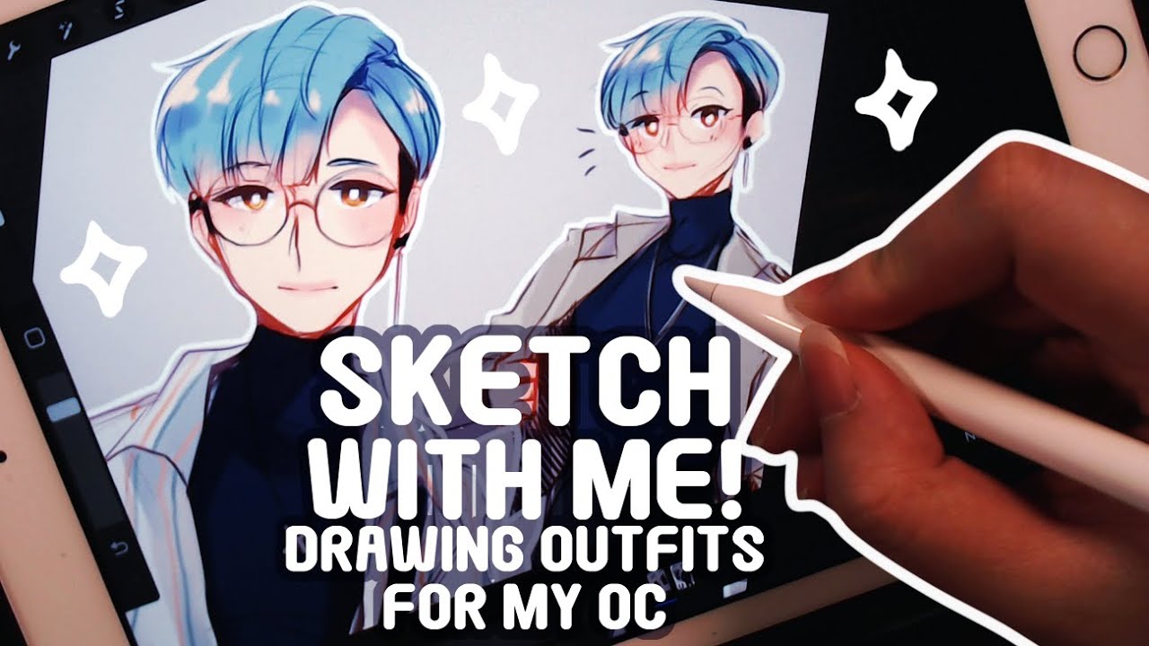 Sketch With Me! | Drawing new outfits for my OC! - YouTube