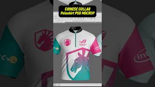 FREE POLOSHIRT PSD MOCKUP (Chinese Collar) #freefiles #mockup #sublimation