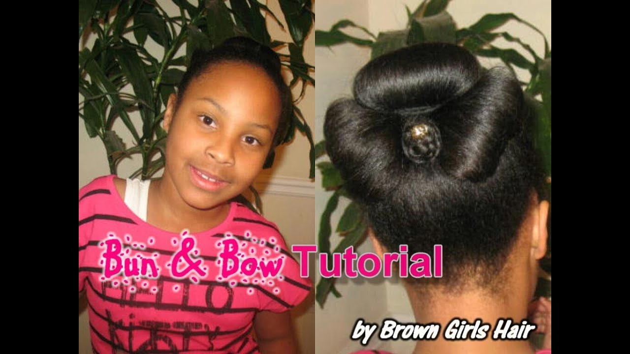 Natural Bun & Bow Updo Hairstyle Tutorial - YouTube