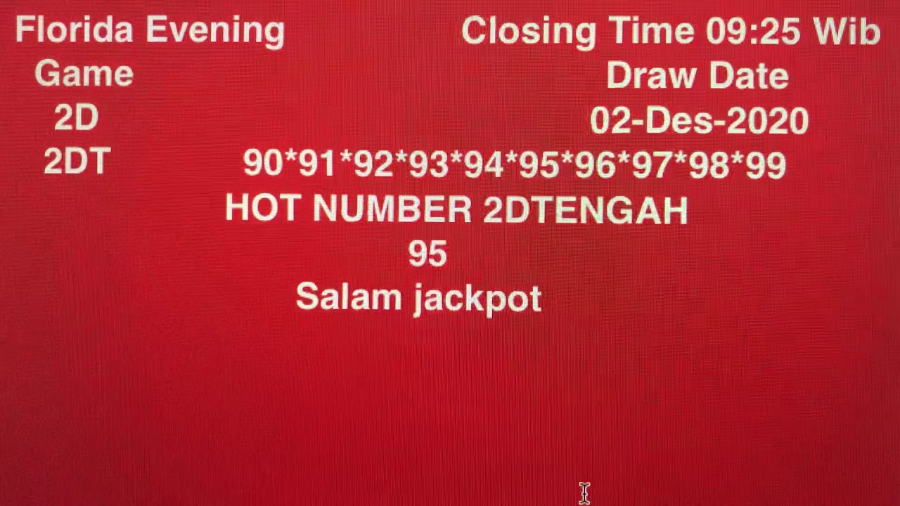 Prediksi Florida Evening 02 Desember 2020 Result Jam 09 45 Wib Prediksi Hari Ini Youtube