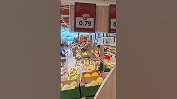 Boodschappen bij de Lidl in Spanje