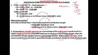 Cost Volume Profit Analysis | Break-Even Analysis | Target Profit Analysis | Managerial Accounting |