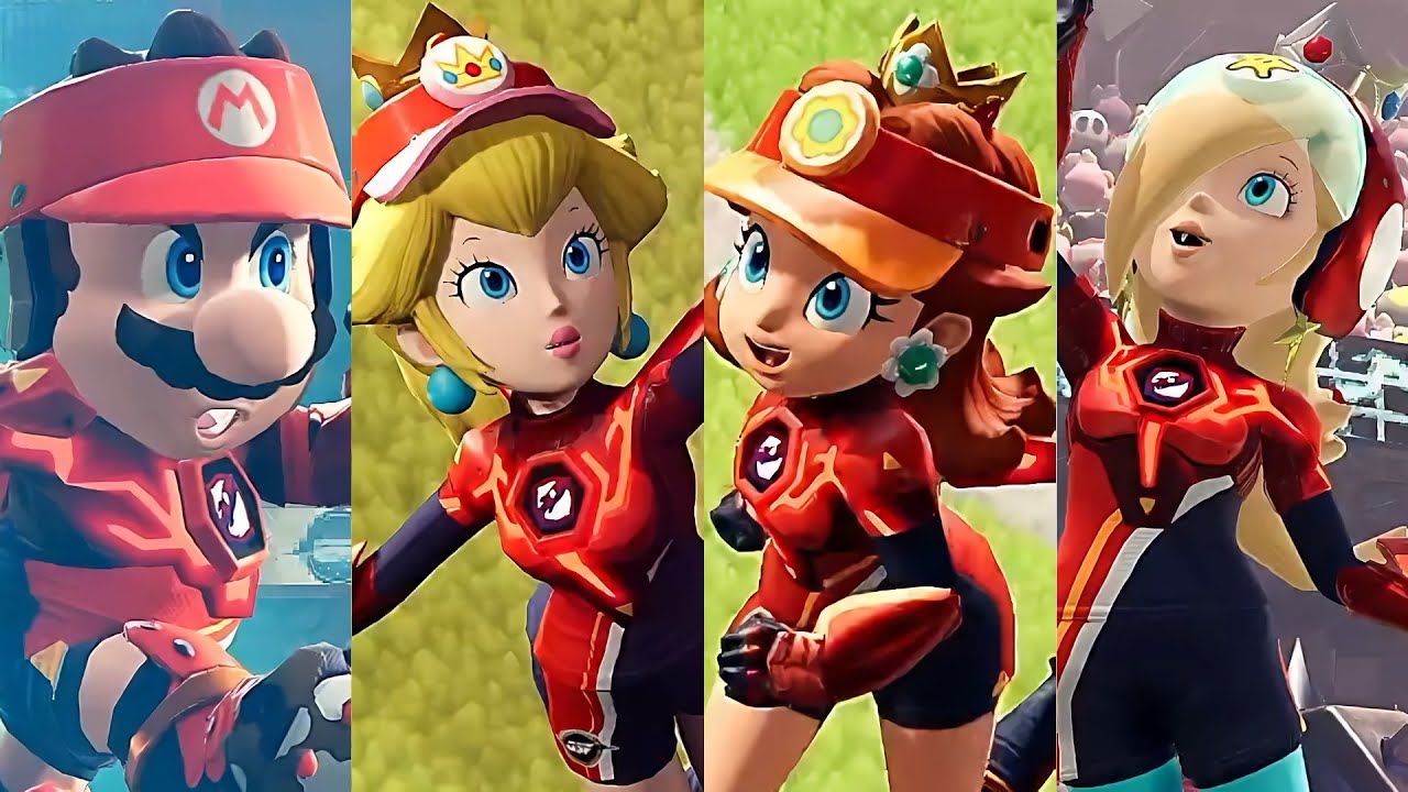 Mario Strikers Battle League Mario Peach Daisy and Rosalina Gameplay ...