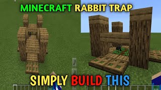 Rabbit trap In Minecraft || Minecraft build hacks || @SDGAMINGXOfficial #minecraft #buildhacks