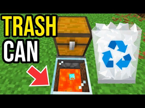 Minecraft Automatic Trash Can - Easy Lava Garbage Bin Tutorial!