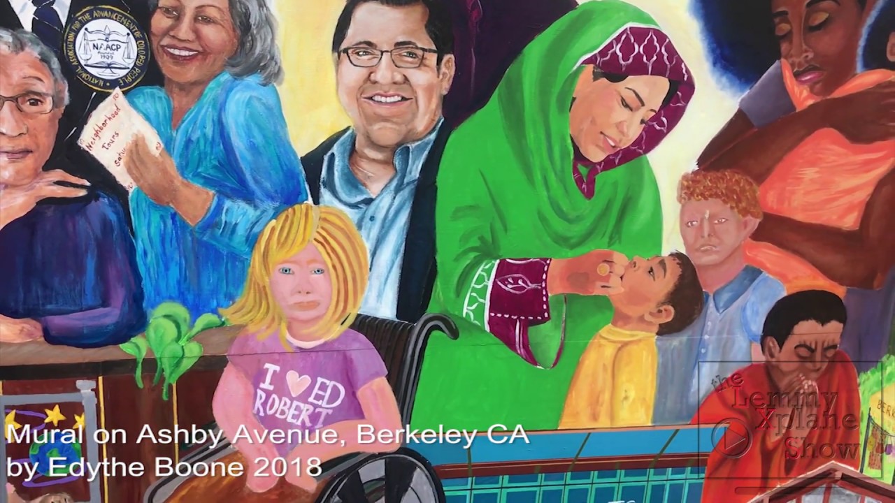 Mural on Ashby Avenue Berkeley CA by Edythe Boone 2018