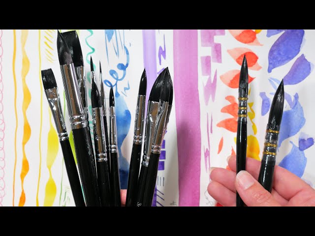 As Promised: A Review of the new synthetic Squirrell Watercolor Brushes I  bought on Prime Day – The Frugal Crafter Blog