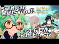 1.6 Elemental Mastery EM Buff Affects Melt &amp; Vape? How to Use Sucrose/Venti Swirl to Melt &amp; Vaporize