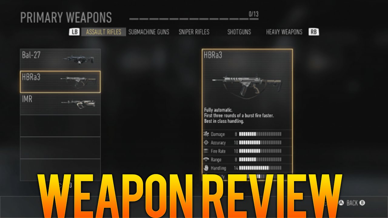 Call of Duty Advanced Warfare HBRa3 Weapon Review YouTube