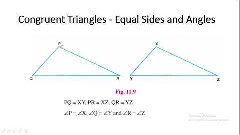 NIOS Maths Lesson 11 - Part 1 - Congruence of Triangles