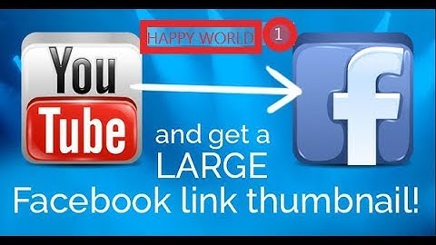 How To Post Youtube Video Link In Large Thumbnail On FB