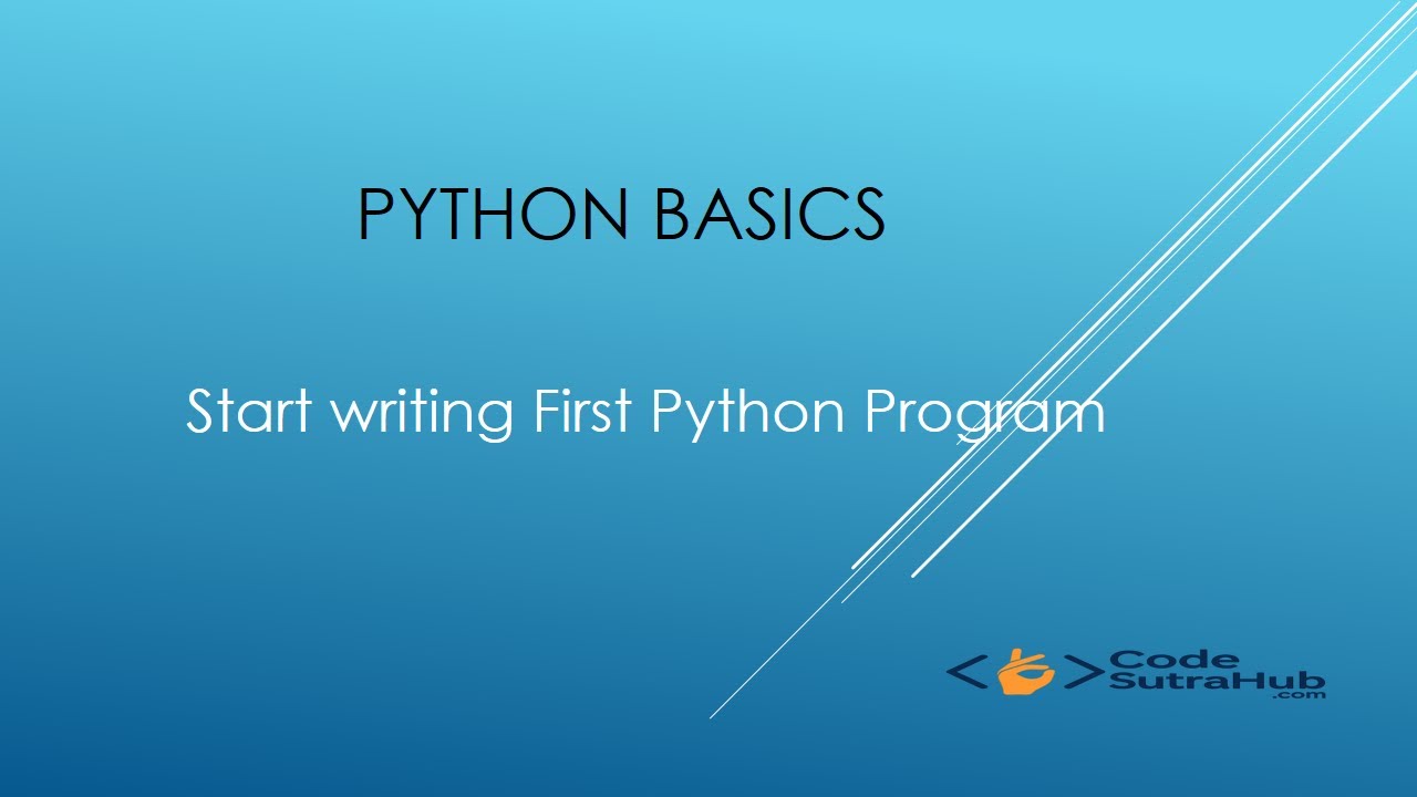 Writing First Python Program in Python |#tutorial #firstprogram #python ...