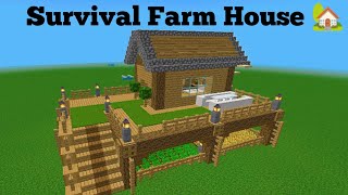 Minecraft: Ultimate Survival Farm House Tutorial 🏡// Minecraft house tutorial