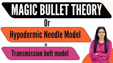 Magic Bullet Theory | Hypodermic Needle Model | UGC NET Mass Communication | Communication Theory
