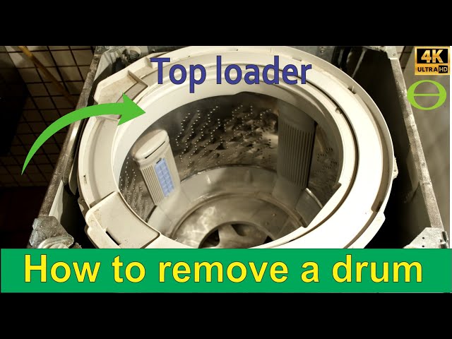 How to remove a drum from a top loader washing machine - step by step -  YouTube