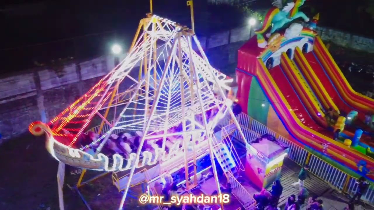 suasana malam di pasar malam Ciapus Bogor Selatan , lapangan sakura 🎥