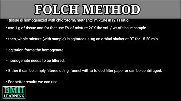 Folch Method | Lipid Extraction By Folch Method |