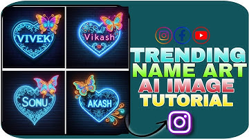 How To Create 3d Name Art Ai Image // Viral Name Art ai image kaise banaye #video