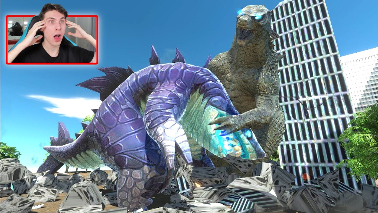 CHOQUE MONSTRUOS: GODZILLA VS SHARKJIRA (TIBURON HAMBRIENTO) - ANIMAL REVOLT BATTLE SIMULATOR