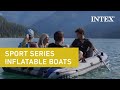 intex excursion inflatable boat set with aluminium oars and pump