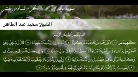 سورة مريم     سعيد عبد الظاهر