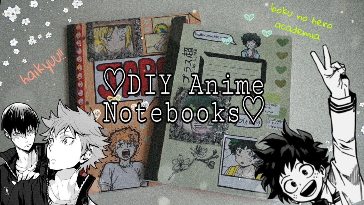 DIY BNHA Deku-Inspired Anime Notebook {NO PRINTER} 