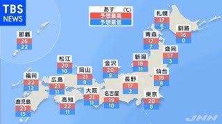 【10月23日 夕方 気象情報】明日の天気