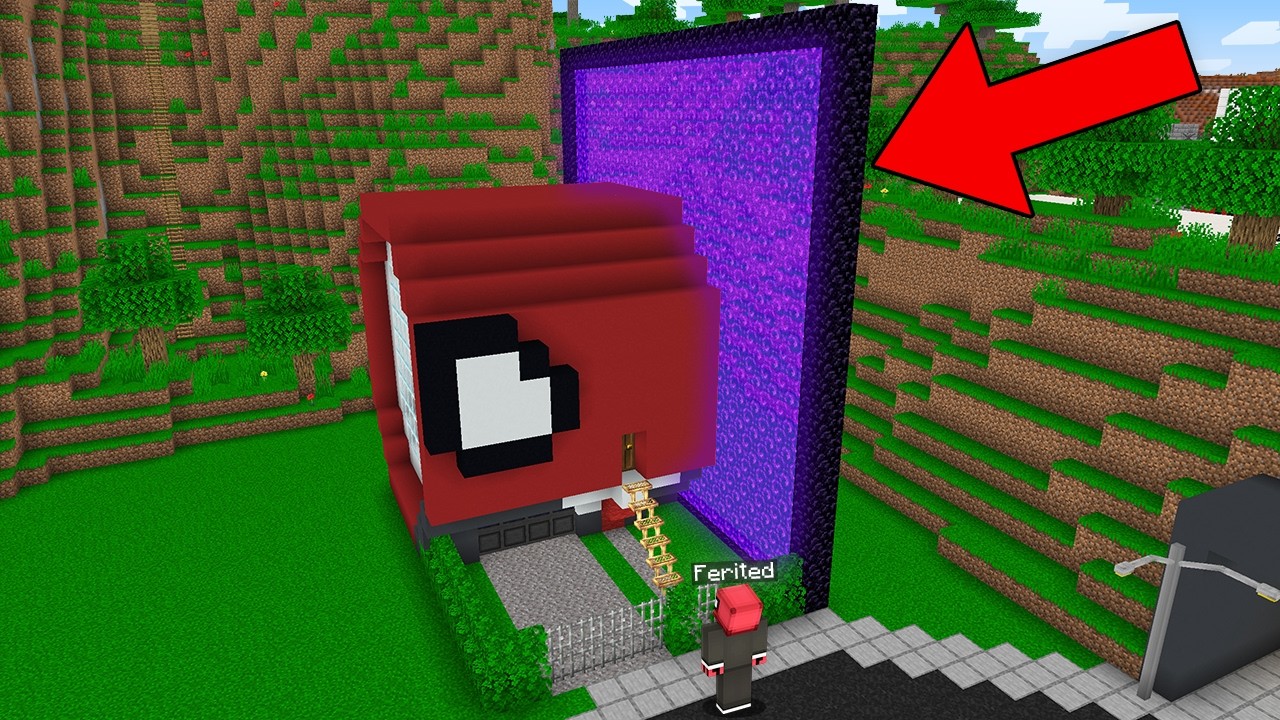 NEDEN EVİM PORTALIN İÇİNE GİRDİ? - Minecraft