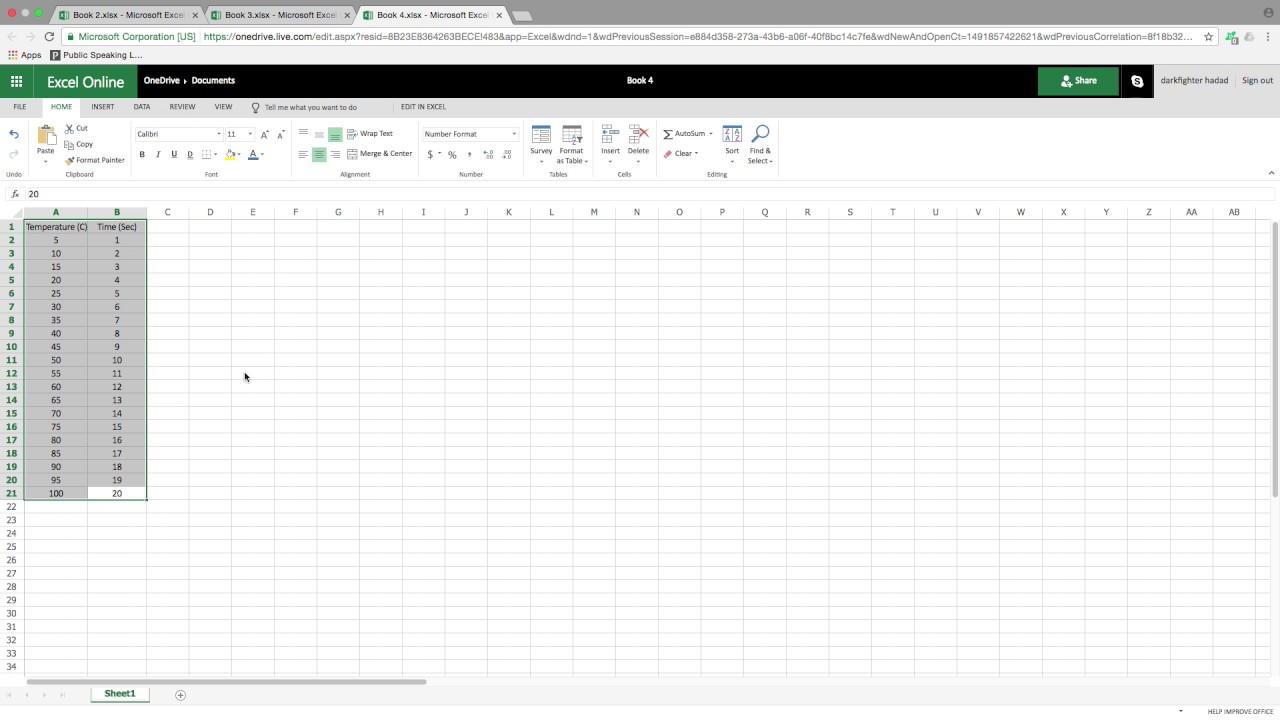 Create Excel Chart Online