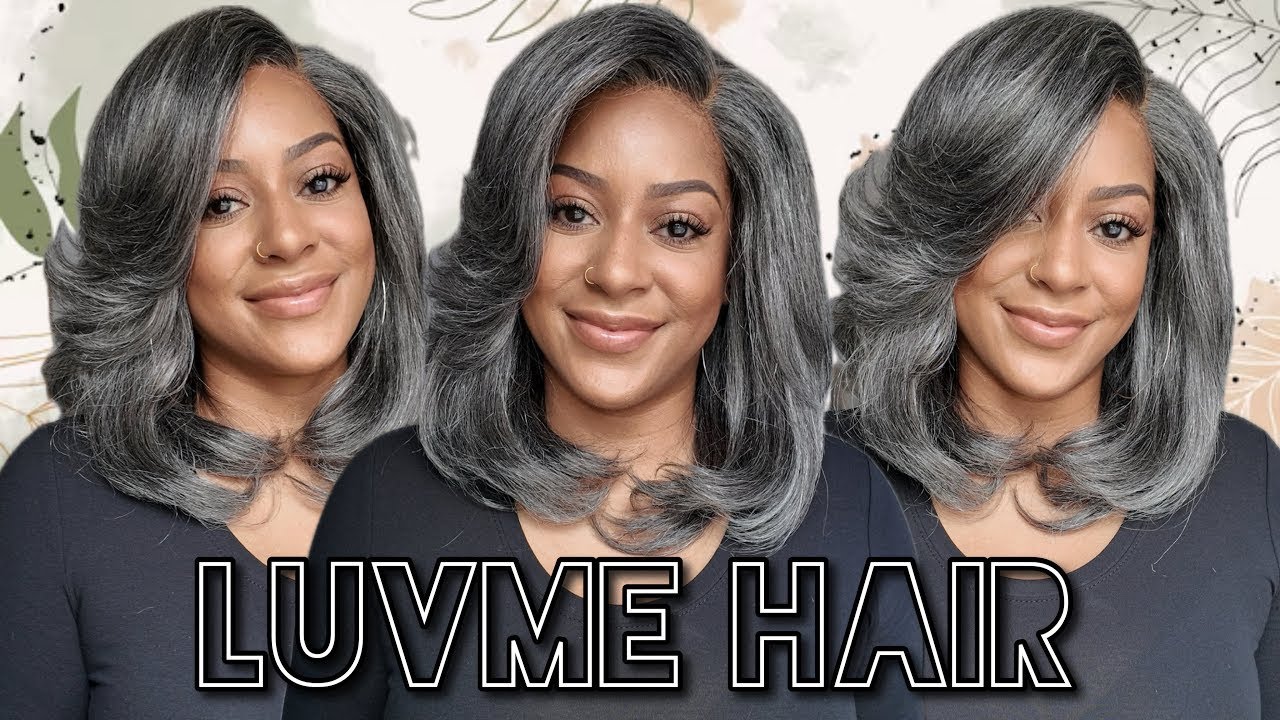 Stunning Grey Wig Review： LuvMe Hair’s Layered Blowout Salt & Pepper Glueless Lace Wig