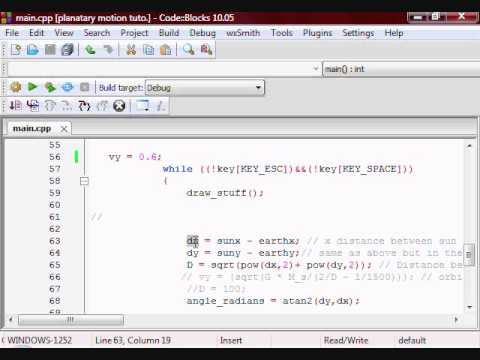 Planetary motion tutorial