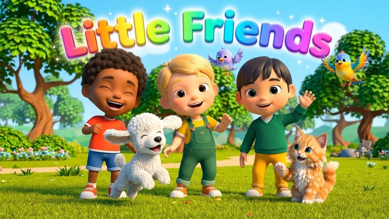 Hello, Little Friends! | Fun & Colorful Nursery Rhyme for Kids - YouTube