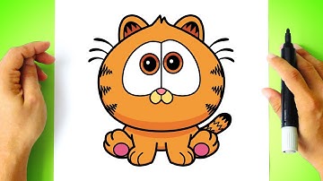 How to DRAW KITTEN GARFIELD