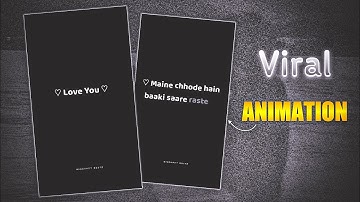 🥀 New Viral Animation Black Screen Lyrics XML File Tutorial in Alight Motion | SIDDHANT EDITZ