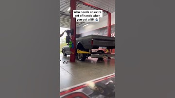 The lifts always got your back when it comes to picking up heavy parts 🫡#chevyc10 #classictruck