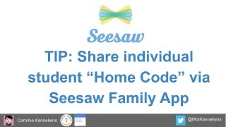 Seesaw Send Individual Home Code Via Family App