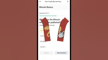 Bitcoin Basics !! Binance learn & earn answer|| #crypto #binance #cryptocurrency