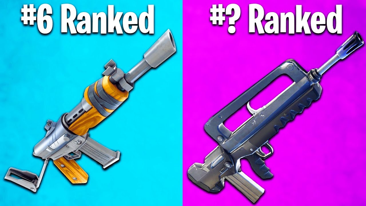 WORST TO BEST ASSAULT RIFLES (GUNS) IN FORTNITE BATTLE ROYALE