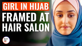 Girl In Hijab Framed At Hair Salon 